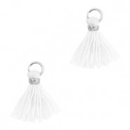 Mini Tassel 1.2cm - Silver-white